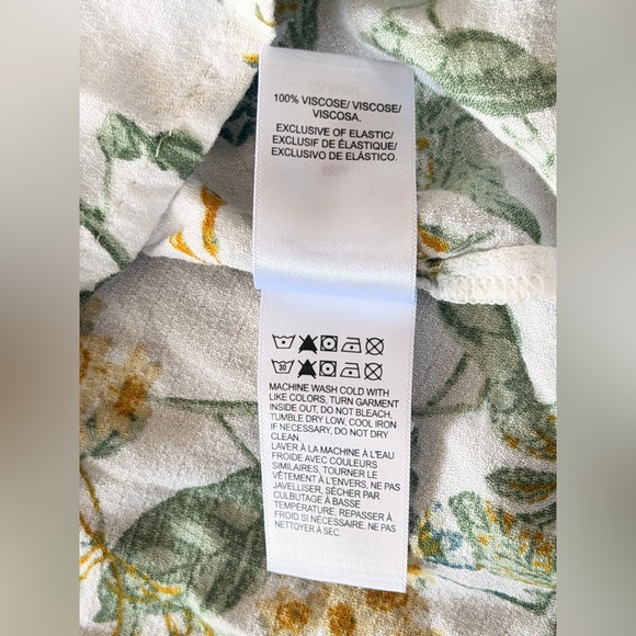 LUCKY BRAND Blouse Sz M Floral Smock Front LS Peasant Boho Soft Tunic Top - Picture 12 of 14